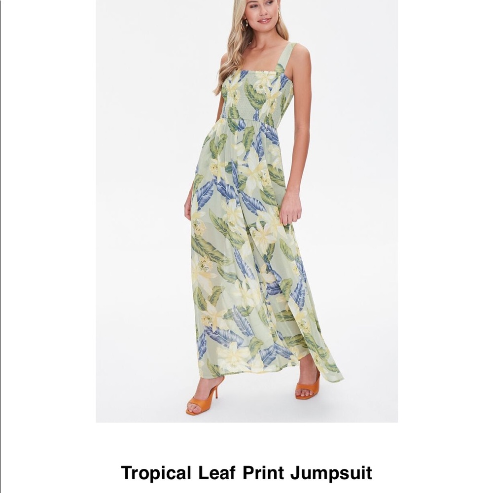Tropical print jumpsuit